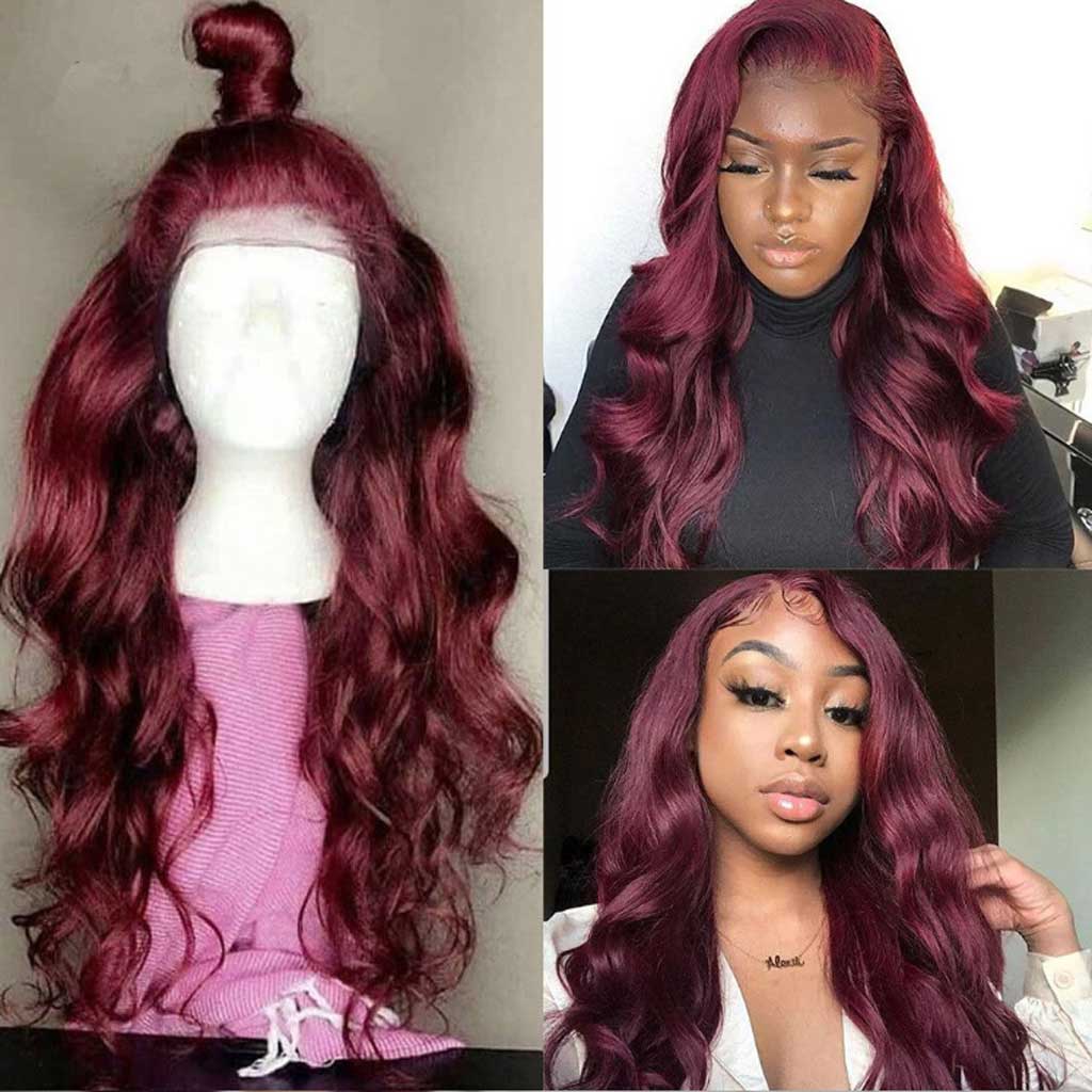 Burgundy-99J-body-wave-lace-front-wig-transparent-13x4-frontal-wig