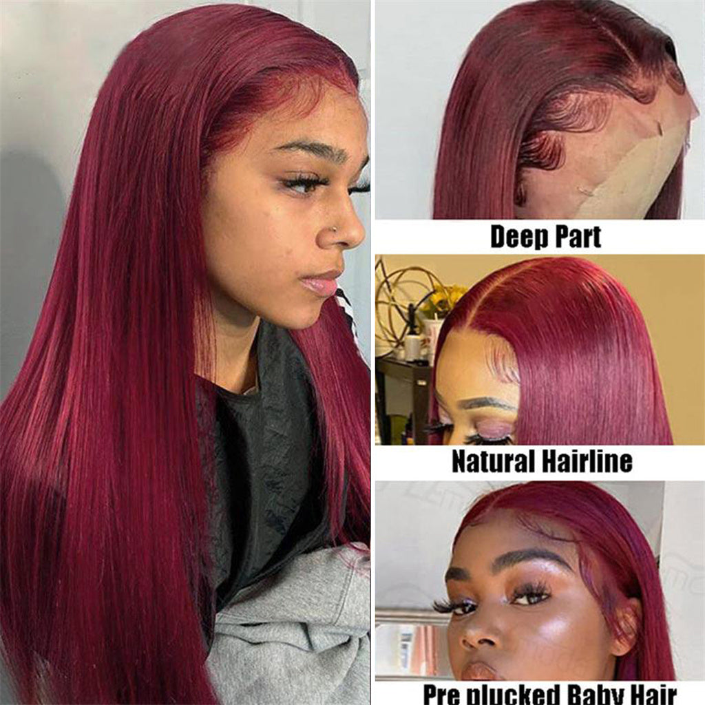 Burgundy-99J-straight-13x4-lace-frontal-wig-custom-wig-transparent-lace-best-human-hair-wigs